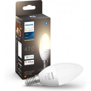 Philips - Led-Smartlampe, Bt, White, E14, Lysestageformet