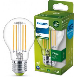 Philips Ultra Effektiv Led-Lampe, E27, 3000 K, 485 Lm, Klar Overflade