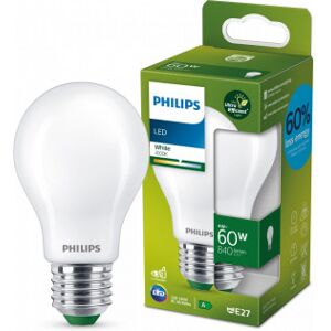 Philips Ultra Effektiv Led-Lampe, E27, 3000 K, 840 Lm, Opal Overflade