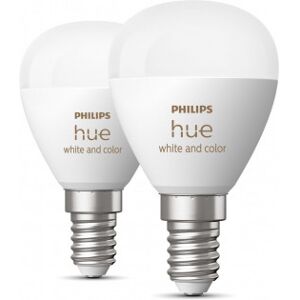 Philips White And Color Ambience Lyster Lampe, E14, P45 2 Stk.