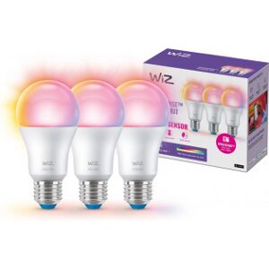 WiZ Smartlampe, E27, A60, Rgb, Wi-Fi, 2200-6500 K, 806 Lm, Mat, 3 Stk.