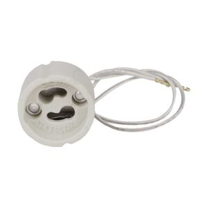 Jiso Portalamparas Gu10 Ceramico 1phb  Con Cable De Silicona