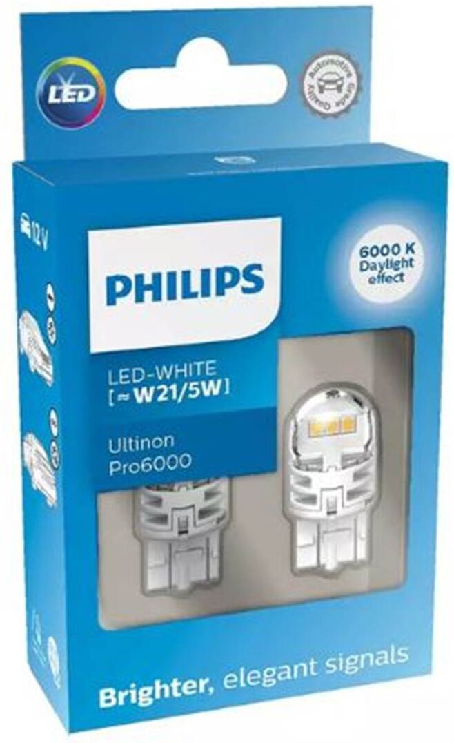 Philips Bombilla Led White [˜W21/5W]  Ultinon Pro6000 2 ud 12 V