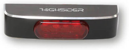 HIGHSIDER CONERO T2 LED luz trasera, vidrio rojo - Negro