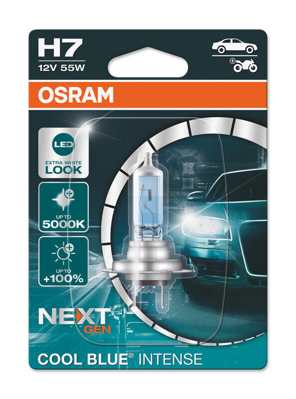 OSRAM Bombilla Cool Blue Intense H7 12V/55W - X1 - transparent