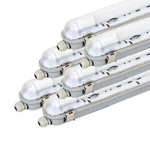 Kit de Réglette LED IP65 + Tube Néon LED 150cm T8 22W (Pack de 6) - Blanc Froid 6000K - 8000K - SILAMP - Publicité