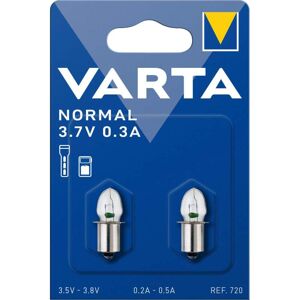 Varta 2 Ampoules Culot Lisse Varta 720 Argon 3,7V 0,3A