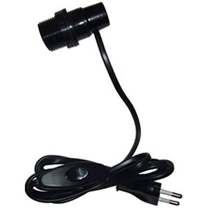 - Adaptateur ampoule E27 type bouteille avec interrupteur et fiche 2x0.75 à 1.5m, noir