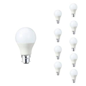 Ampoule LED B22 9W 220V A60 180° (Pack de 10) - Blanc Chaud 2300K - 3500K - SILAMP