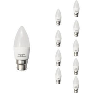 Ampoule LED B22 6W 220V C37 180° (Pack de 10) - Blanc Chaud 2300K - 3500K - SILAMP