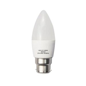 Ampoule LED B22 6W 220V C37 180° - Blanc Chaud 2300K - 3500K - SILAMP