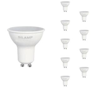 Ampoule LED GU10 8W 220V (Pack de 10) - Blanc Neutre 4000K - 5500K - SILAMP