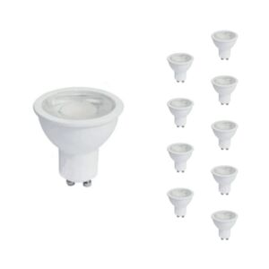 Ampoule LED GU10 8W 220V PAR16 COB (Pack de 10) - Blanc Chaud 2300K - 3500K - SILAMP