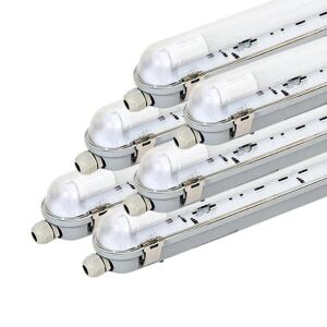 Kit de Réglette LED IP65 + Tube Néon LED 150cm T8 22W (Pack de 6) - Blanc Froid 6000K - 8000K - SILAMP