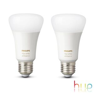 Philips Hue White Ambiance LED E27, 9,5 watts, pack double, 8719514328242,