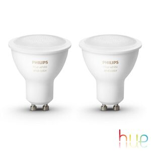 Philips Hue White and Color LED GU10, 5,7 watts, pack double, 8719514340084,