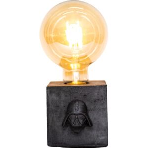 Junny Lampe de chevet en beton anthracite avec personnage + ampoule filament