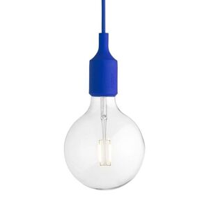 Suspension Muuto E27-Suspension avec ampoule LED Ø12,5cm Bleu