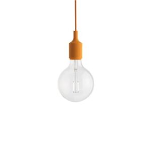 Muuto Suspension Muuto E27-Suspension avec ampoule LED Ø12,5cm Orange