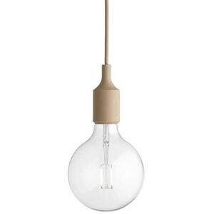 Suspension Muuto E27-Suspension avec ampoule LED Ø12,5cm Beige