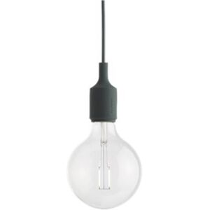 Suspension Muuto E27-Suspension avec ampoule LED Ø12,5cm Vert