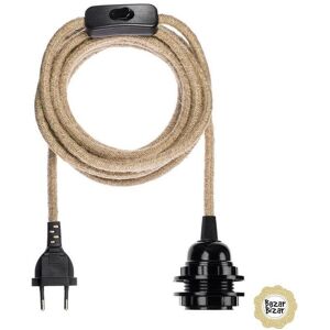 Accessoire luminaire Bazar Bizar CABLE-Cable avec prise E27 Textile 4.5m Beige