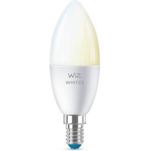 Ampoule Wiz FLAMME-Ampoule LED connectée E14 4.9W=40W 470lm dimmable blanc chaud blanc froid Ø3.9cm Blanc - Publicité