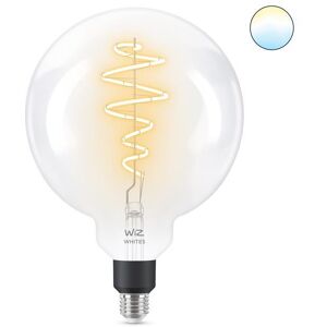 Ampoule Wiz GLOBE-Ampoule LED connectée filament E27 6.5W=40W 470lm dimmable blanc chaud blanc froid Ø20cm Transparent - Publicité