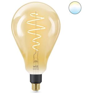 Ampoule Wiz POIRE-Ampoule LED connectee filament E27 6.5W=25W 390lm dimmable blanc chaud blanc froid Ø16cm Orange