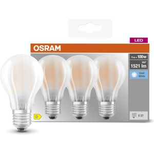 OSRAM Ampoule LED Douille E27blanc froid 4000 K 11 W remplacement Ampoule 100 W LED BASE CLASSIC A - Lampes LED socle E27