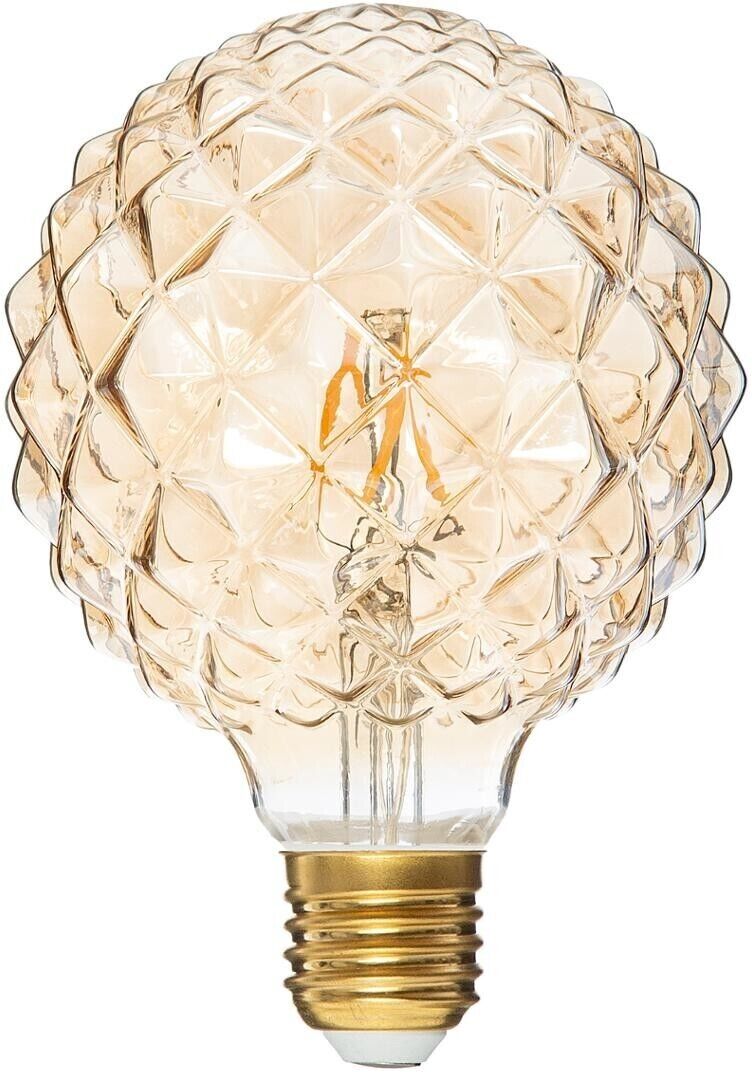 Atmosphera Ampoule LED "Diamant" ambrée, filament droit E27