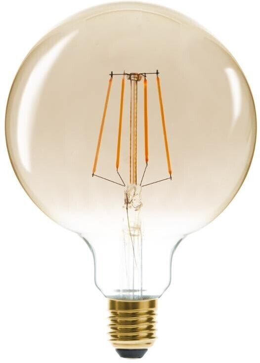 Atmosphera Ampoule LED "Globe" ambrée, filament droit E27 D13 cm