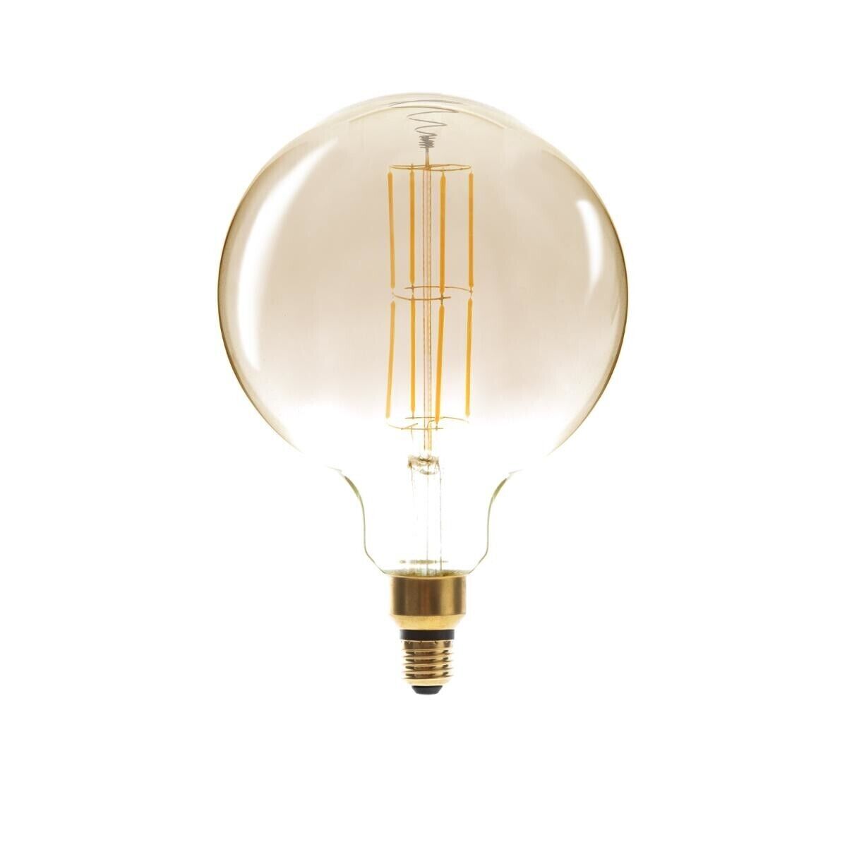Atmosphera Ampoule LED "Globe" ambrée, filament droit E27 D20 cm