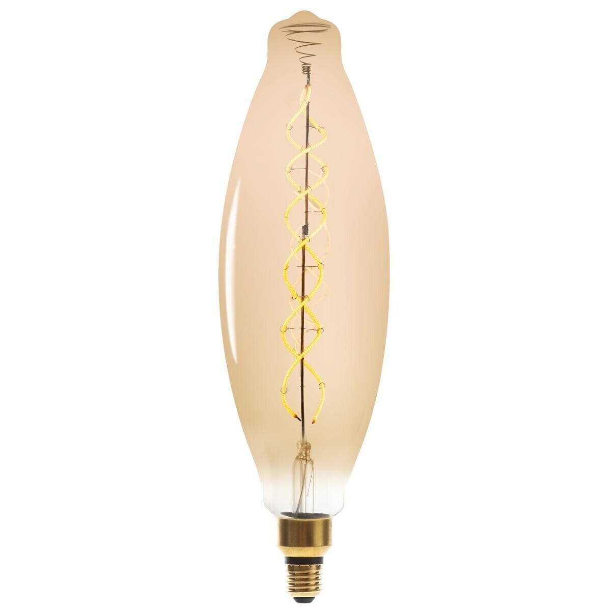 Atmosphera Ampoule LED "Amande" ambrée, filament torsadé E27
