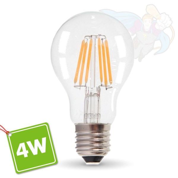 ARUM LIGHTING Ampoule LED E27 4W Filament Equiv 40W Blister (Température de Couleur : Blanc chaud 2700K)