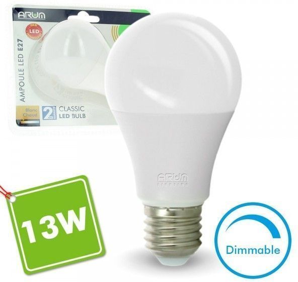 ARUM LIGHTING AMPOULE LED E27 13W DIMMABLE Eq 75W (Température de Couleur : Blanc chaud 2700K)