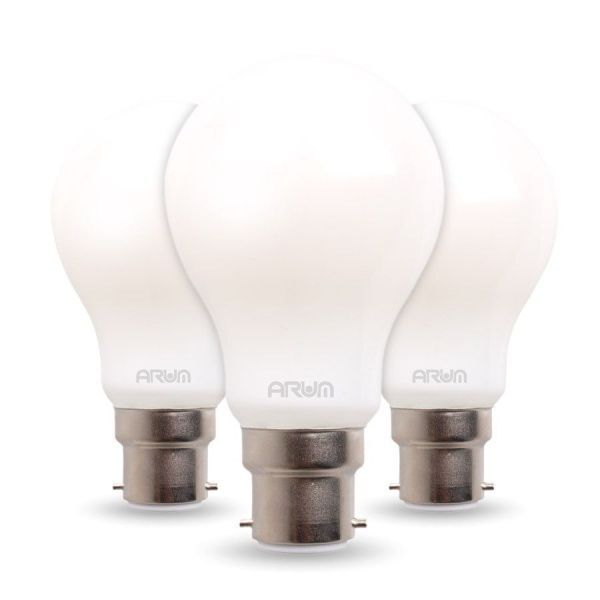 ARUM LIGHTING Lot de 3 Ampoules LED 7W Eq 60W Dépoli standard B22 (Température de Couleur : Blanc chaud 2700K)