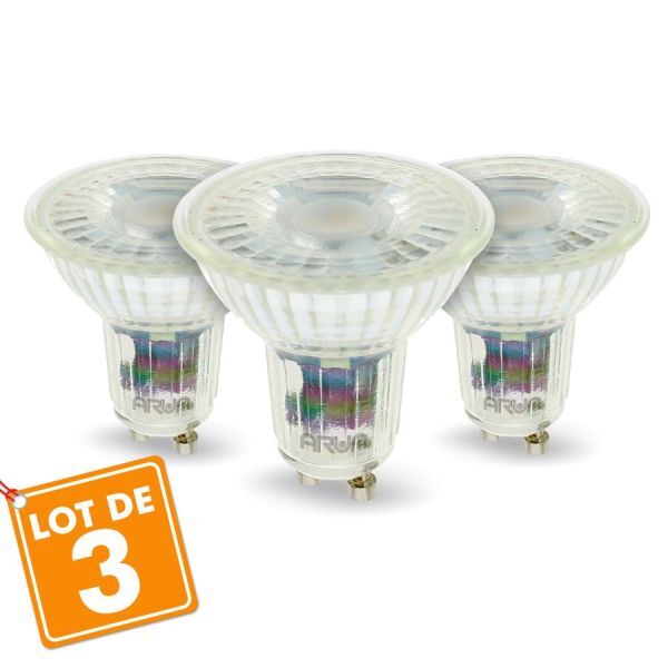 ARUM LIGHTING Lot de 3 Ampoules LED GU10 5W 420 Lm Eq 50W (Température de Couleur : Blanc chaud 2700K)