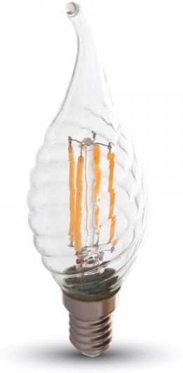 VTAC Ampoule led E14 4W Twist C37T (Température de Couleur : Blanc chaud)