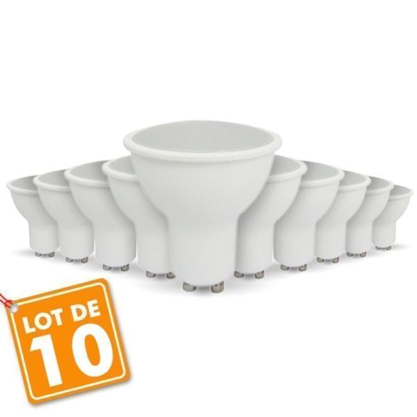 ARUM LIGHTING Lot de 10 ampoules LED GU10 5W eq 40W (Température de Couleur : Blanc chaud 2700K)