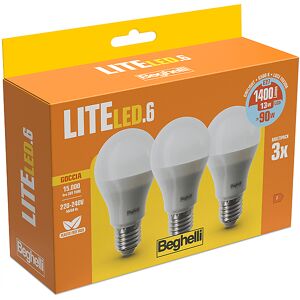 Beghelli LAMPADINA LED  3PZ LITLED6GOC13WE27-6.5K