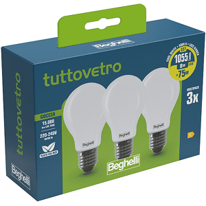 Beghelli LAMPADINA LED  3PZ TVLED GOC 8WE27-4K