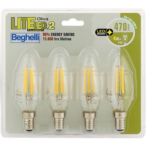 Beghelli LAMPADA LED  4PZ FILED OLIVA4WE14-6.5K