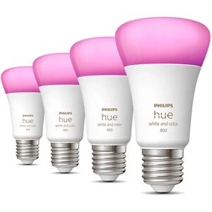 Philips Hue White and Color ambiance 4 Lampadine Smart E27 60 W