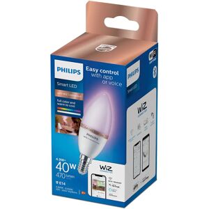 Philips LED Lampadina Smart Dimmerabile Luce Bianca o Colorata Attacco E14 40W Candela