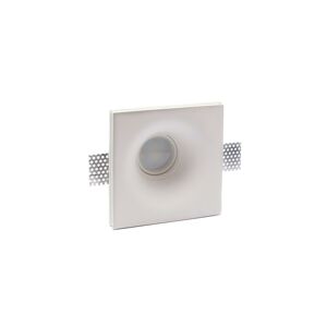 LEDDIRETTO Portafaretto GU10 e MR16 in Gesso Pitturabile Quadrato Ø135x135 mm