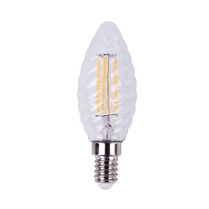 LEXMAN Lampadina LED, E14 torciglione, trasparente, luce calda, 4.5W= 470LM (equiv 40 W), 360° ,