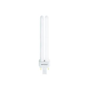 Imperia Lampadina Fluorescente, G24D, tubo, opaco, luce fredda, 10W=550LM (equiv 10 W), 360° ,