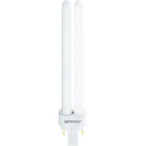 Imperia Lampadina Fluorescente, G24Q tubo, opaco, luce fredda, 13W= 860LM (equiv 13 W), 360° ,