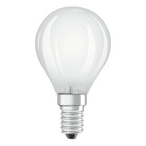 Osram Lampadina LED, E14 sferico, opaco, luce naturale, 5W= 470LM (equiv 40 W), 320° dimmerabile,